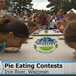 Blueberry Festival Pie Eating at Iron River WI