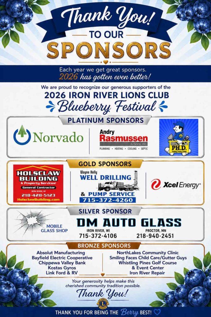Sponsors for the 2026 BBF