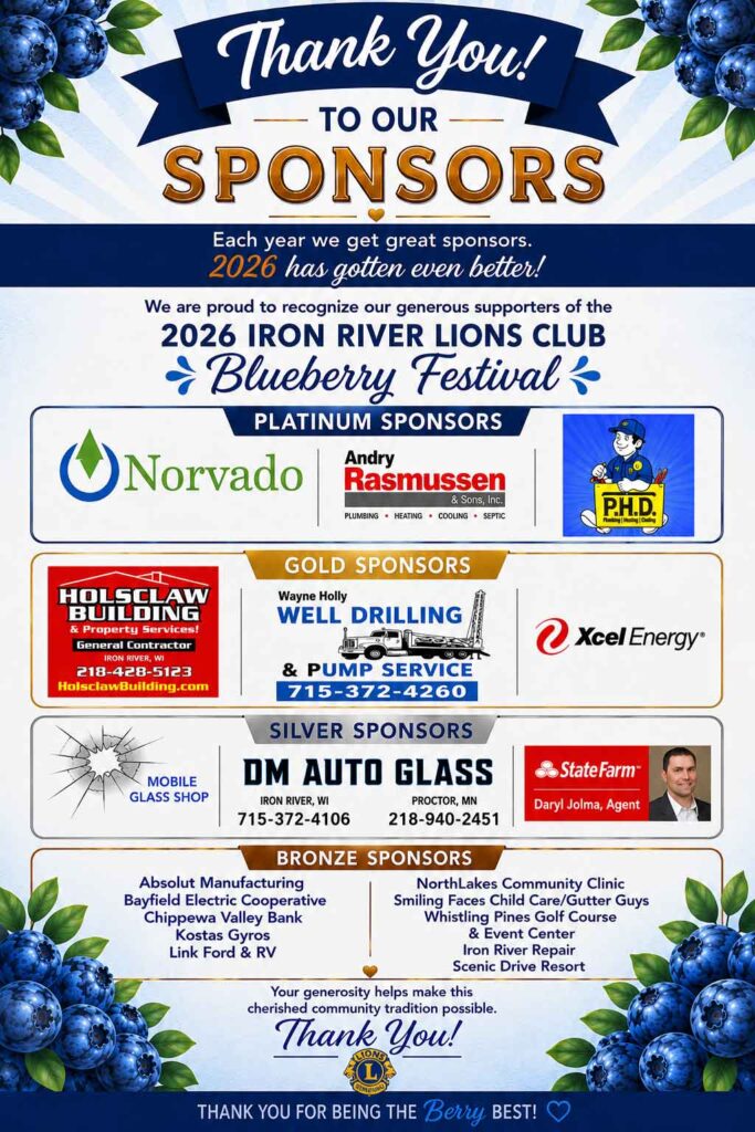 Sponsors for the 2026 BBF